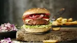 The Vegetarian Butcher’s vegan burger – a meat-free quarter pounder perfect for eating in a bun with all the trimmings