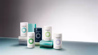 A photo of Nutrafol products from Unilever’s Health & Wellbeing Collective