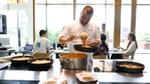A chef cooking