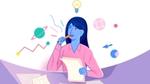Unilever illustration writing girl